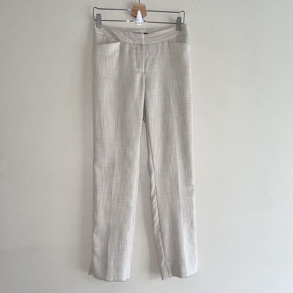 Antonio Melani Beige Dress Pants Size 2 Trousers Straight Leg Casual Lightweight - Picture 1 of 10